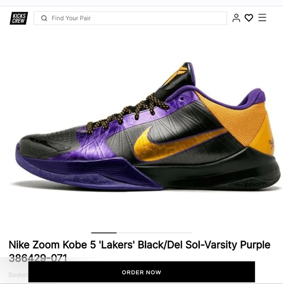 Size 12 Kobe Bryant 5 men's shoes - Picture 1 of 1